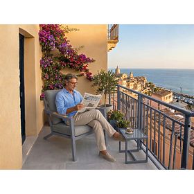 Záhradné hliníkové kreslo MISTERIOSO pohodlné sedadlo