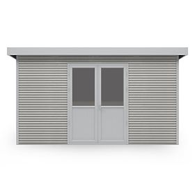 Záhradný domček Ardena 4x3 m 12 m², tmavošedý, kompozitné drevo, hliník, jednoduchá montáž