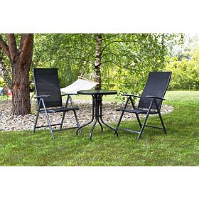 Záhradný stolík 60cm tvrdené sklo stôl na záhradu terasu balkón