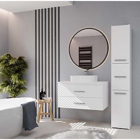 ZÁVESNÁ KÚPEĽŇOVÁ SKRINKA NEL 80 BIELA S 2 ZÁSUVKAMI POD UMÝVADLO