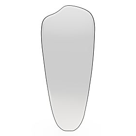 Závesné zrkadlo v čiernom ráme Frivatti, 60x140 cm, nepravidelný tvar